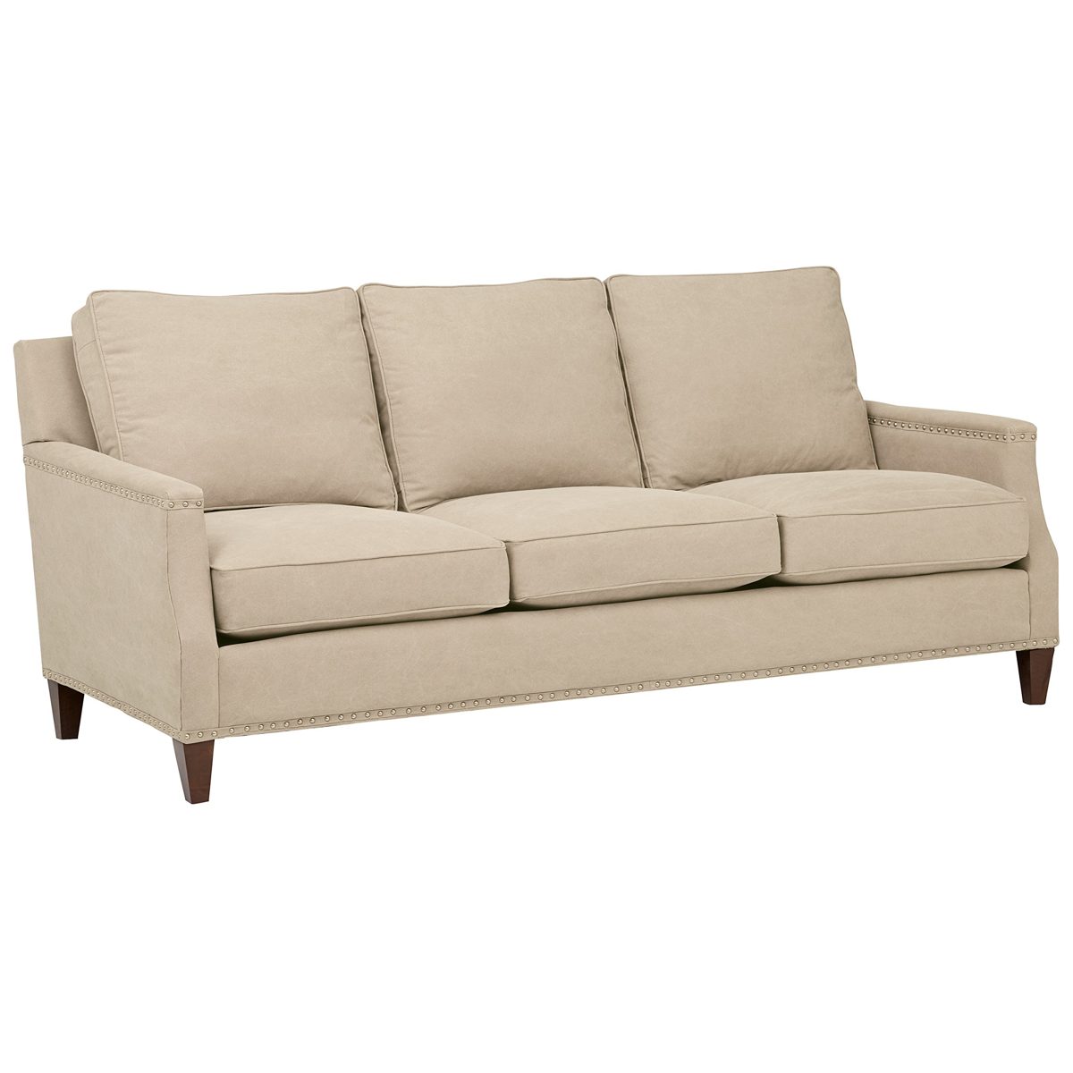 Amazon Brand – Stone & Beam Marin Studded Sofa, 87"W, Linen