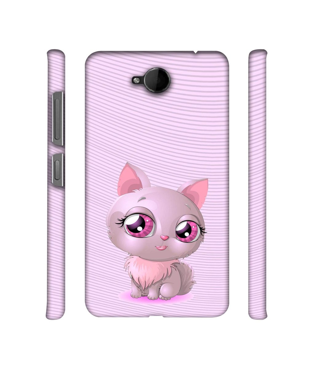 Amazon Brand - Solimo Designer Cute Pink Cat 3D Printed Hard Back Case Mobile Cover for Microsoft Lumia 650