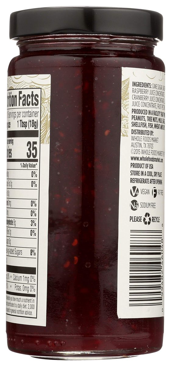 365 Everyday Value, Raspberry Fruit Spread, 10 oz