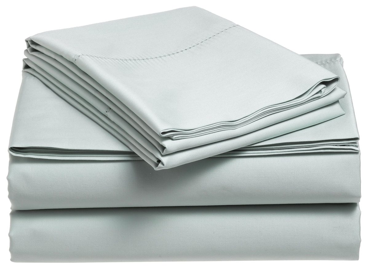 Pinzon Hemstitch 400-Thread-Count Egyptian Cotton Sateen Sheet Set - Queen, Mint