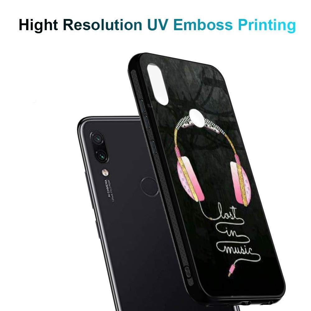 (Renewed) Amazon Brand - Solimo Designer Music Headphone Printed Hard Back Case Mobile Cover for Redmi Note 7 & Redmi Note 7 Pro (D1216)