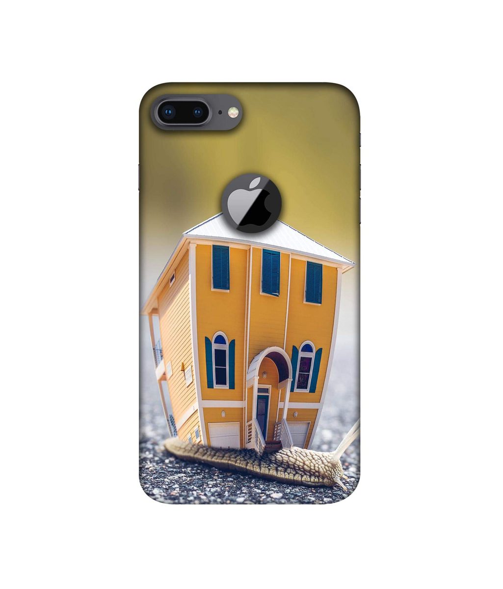 Amazon Brand - Solimo Designer Snail Hut 3D Printed Hard Back Case Mobile Cover for Apple iPhone 8 Plus (with Logo Cut)