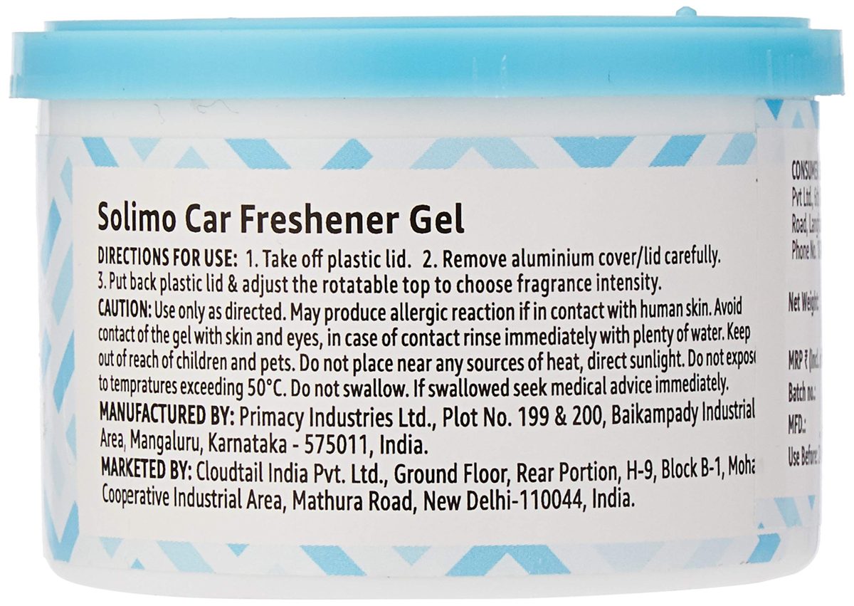 Amazon Brand - Solimo Car Air Freshener - Ocean Breeze, 40 g
