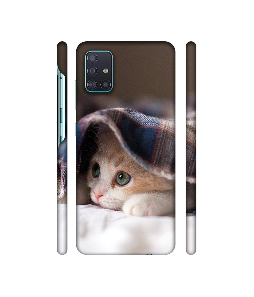Amazon Brand - Solimo Designer Sleepy Kitten 3D Printed Hard Back Case Mobile Cover for Samsung Galaxy A51