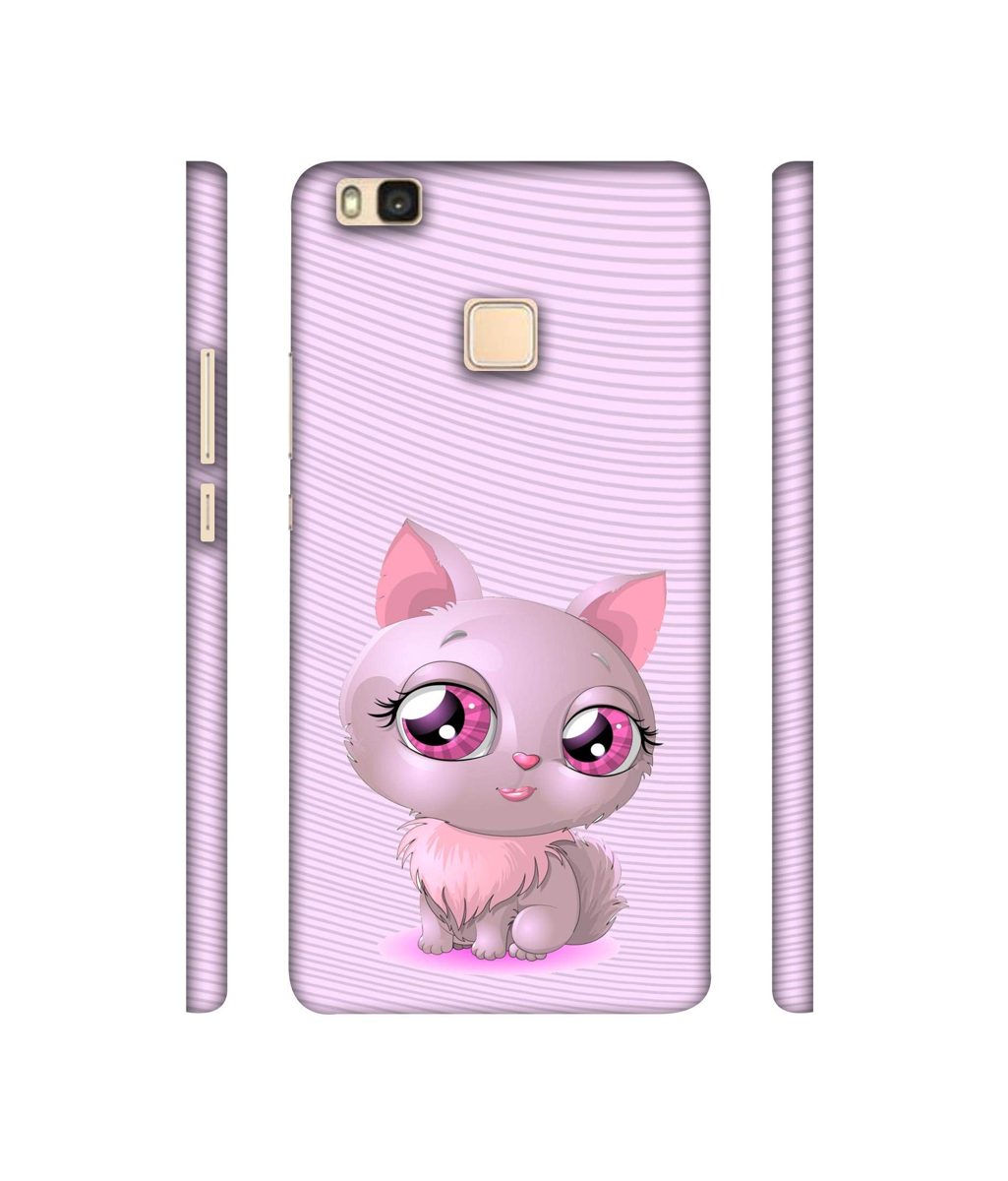 Amazon Brand - Solimo Designer Cute Pink Cat 3D Printed Hard Back Case Mobile Cover for Huawei P9 lite