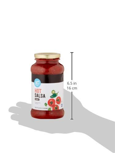 Amazon Brand - 24 oz Happy Belly Hot Chunky Salsa