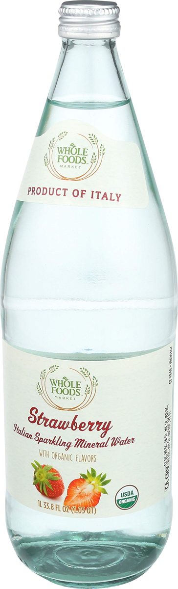 Whole Foods Market Italian Sparkling Mineral Water, Strawberry, 33.8 fl oz