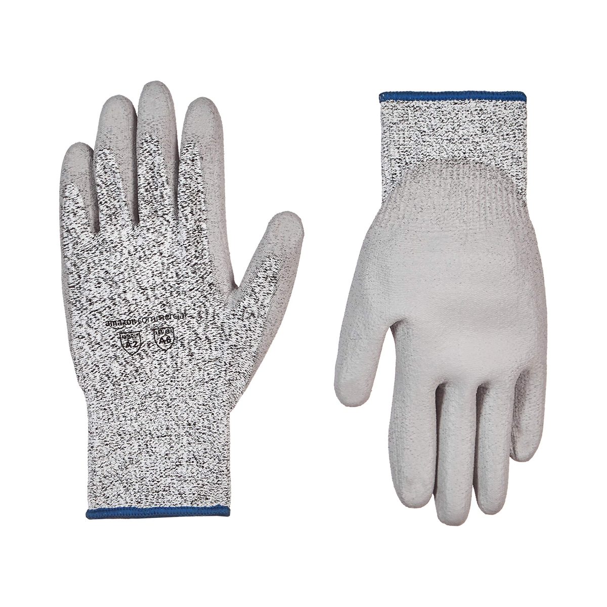 AmazonCommercial 13G HPPE & PU Coated Gloves (Salt & Pepper/Grey), Size XL, 1 Pair