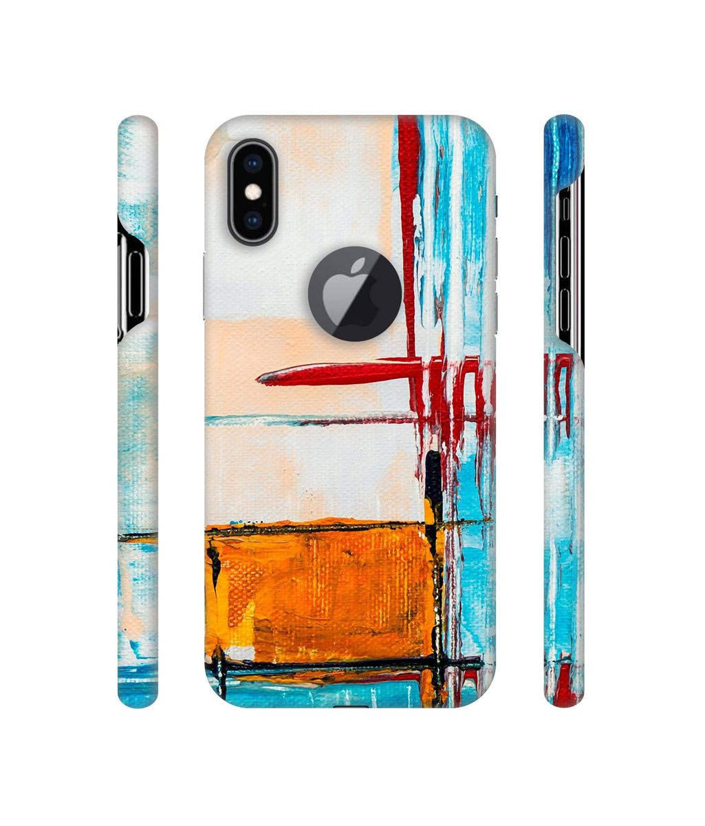 Amazon Brand - Solimo Designer Glass Paint 3D Printed Hard Back Case Mobile Cover for Apple iPhone Xs Max (Logo Cut)