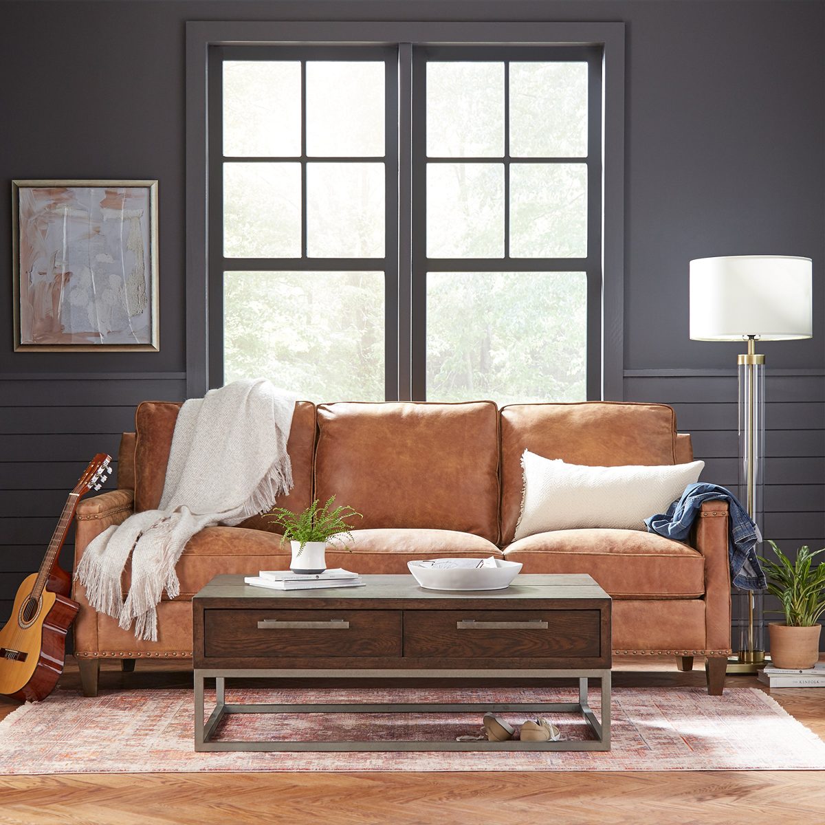 Amazon Brand – Stone & Beam Glenwood Storage Coffee Table, 46"W, Oak