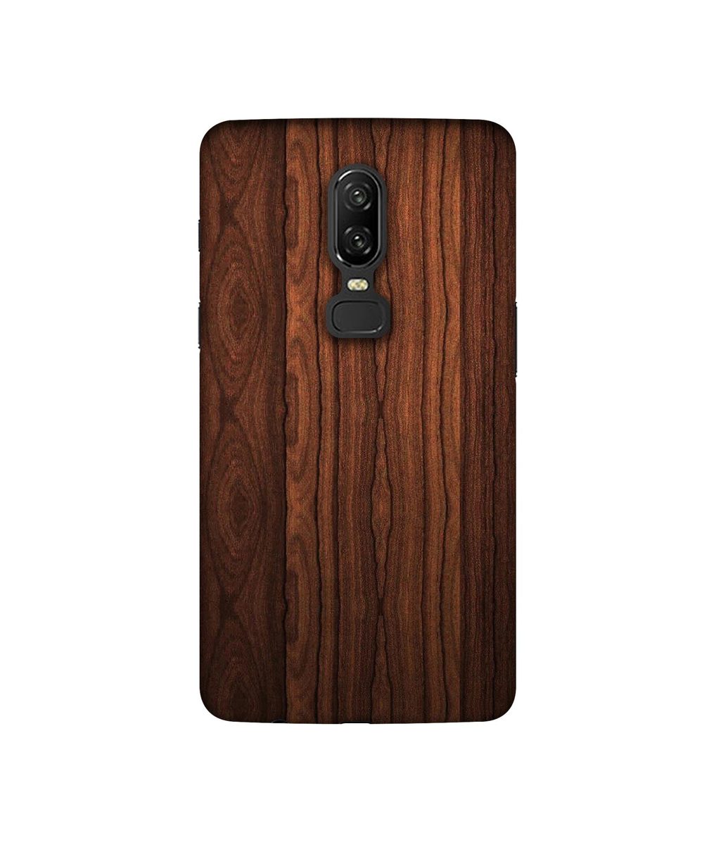 Amazon Brand - Solimo Designer Wooden Texture 3D Printed Hard Back Case Mobile Cover for OnePlus 6