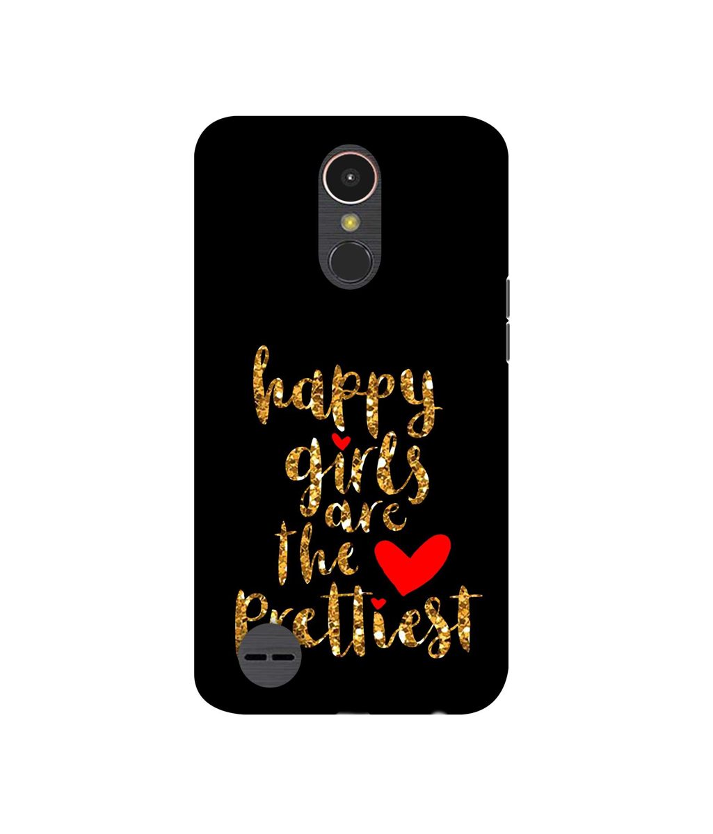 Amazon Brand - Solimo Designer Happy Girls are The Prettiest 3D Printed Hard Back Case Mobile Cover for LG K10 (2017)