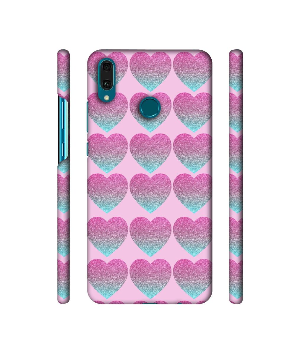 Amazon Brand - Solimo Designer Sparkle Heart Texture 3D Printed Hard Back Case Mobile Cover for Huawei Y9 (2019)