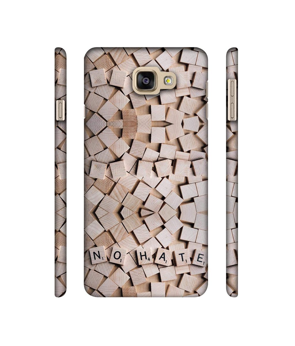 Amazon Brand - Solimo Designer No Hate On Wooden Block 3D Printed Hard Back Case Mobile Cover for Samsung Galaxy A9 Pro