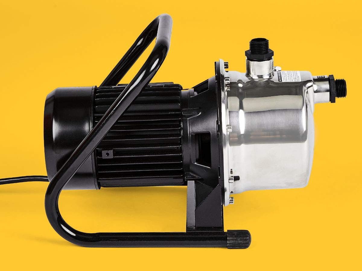 AmazonCommercial 1 HP Portable Lawn Sprinkler Pump, Stainless Steel