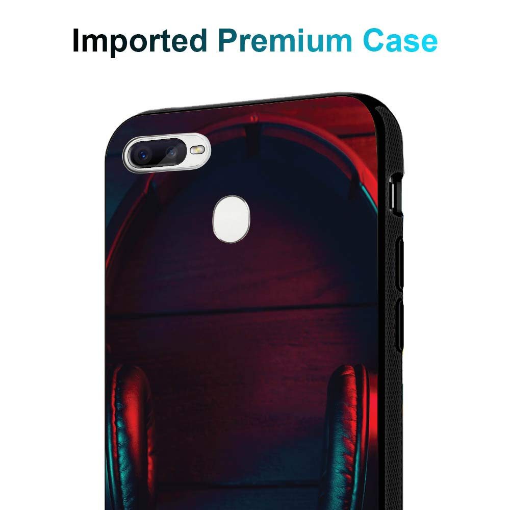 Amazon Brand - Solimo Designer Music Headphone Printed Hard Back Case Mobile Cover for Oppo F9 Pro (D310)