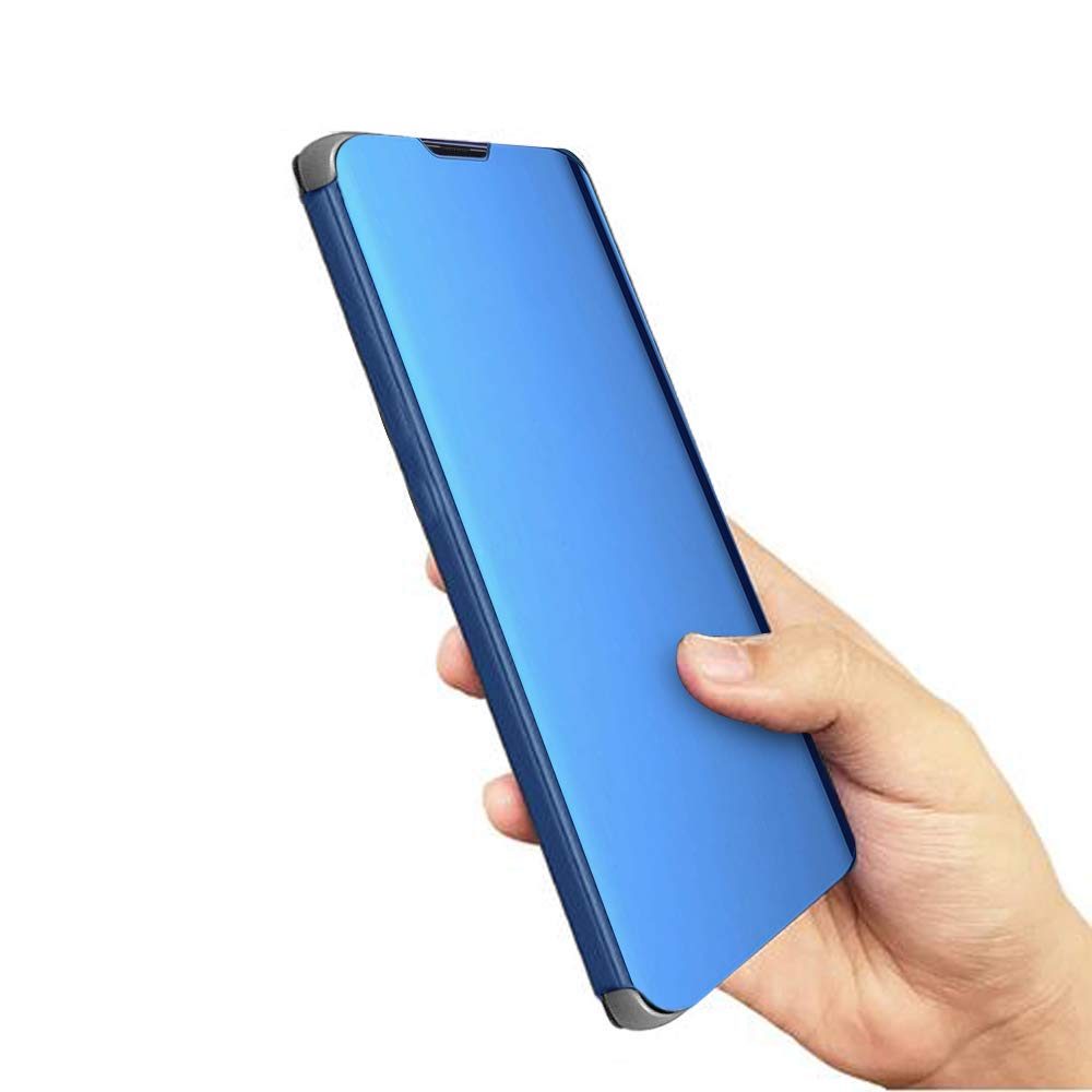 Amazon Brand - Solimo Protective Clear View flip Cover for Samsung Galaxy A50 (Blue)