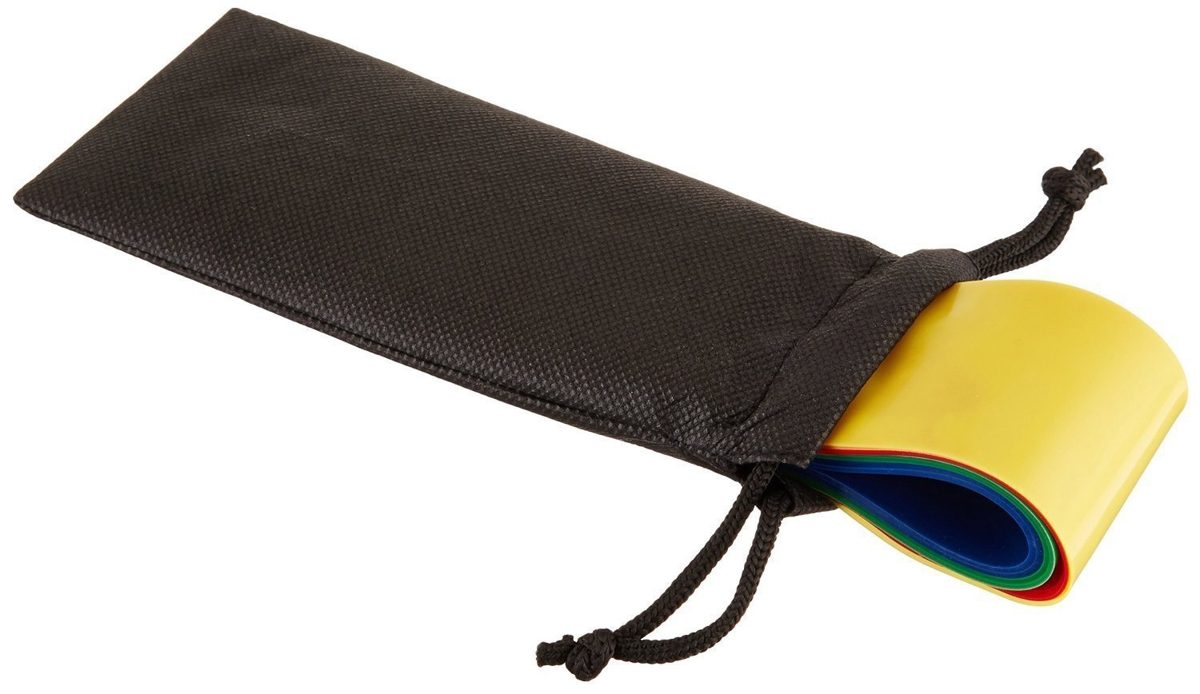 AmazonBasics 4-Piece Exercise and Resistance Loop Bands with Bag
