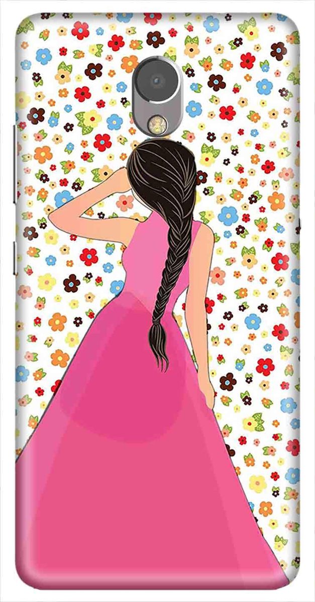 Amazon Brand - Solimo Designer Girl Flower Design 3D Printed Hard Back Case Mobile Cover for Lenovo P2