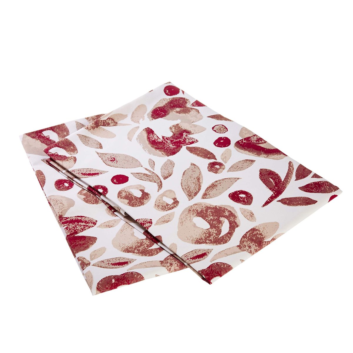 AmazonBasics Premium Microfiber Pillowcases, 2-Pack - 40 x 80 cm, Watercolor Rumba Red