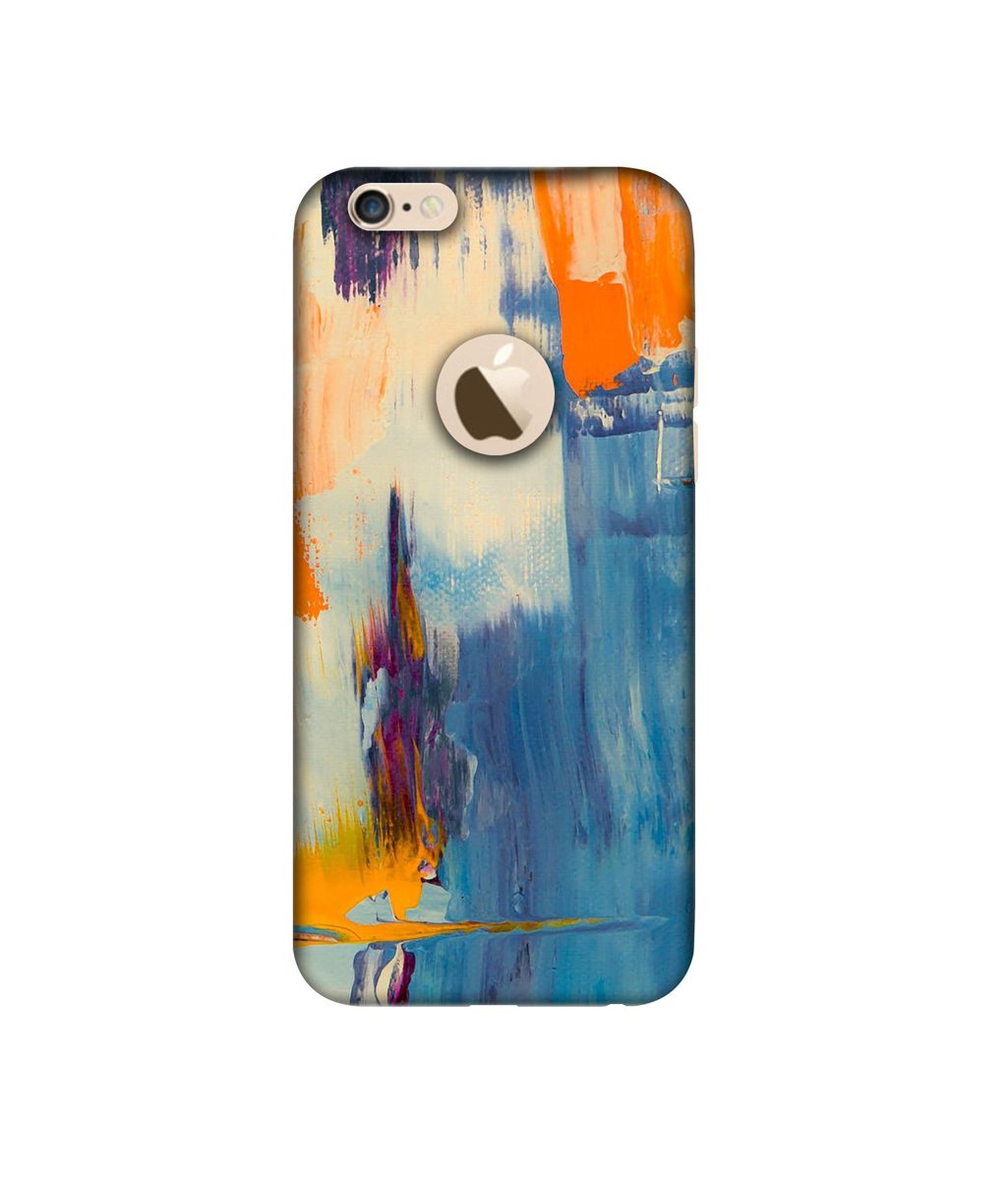 Amazon Brand - Solimo Designer Multicolor Brush Texture 3D Printed Hard Back Case Mobile Cover for Apple iPhone 6 / 6S (Logo Cut)