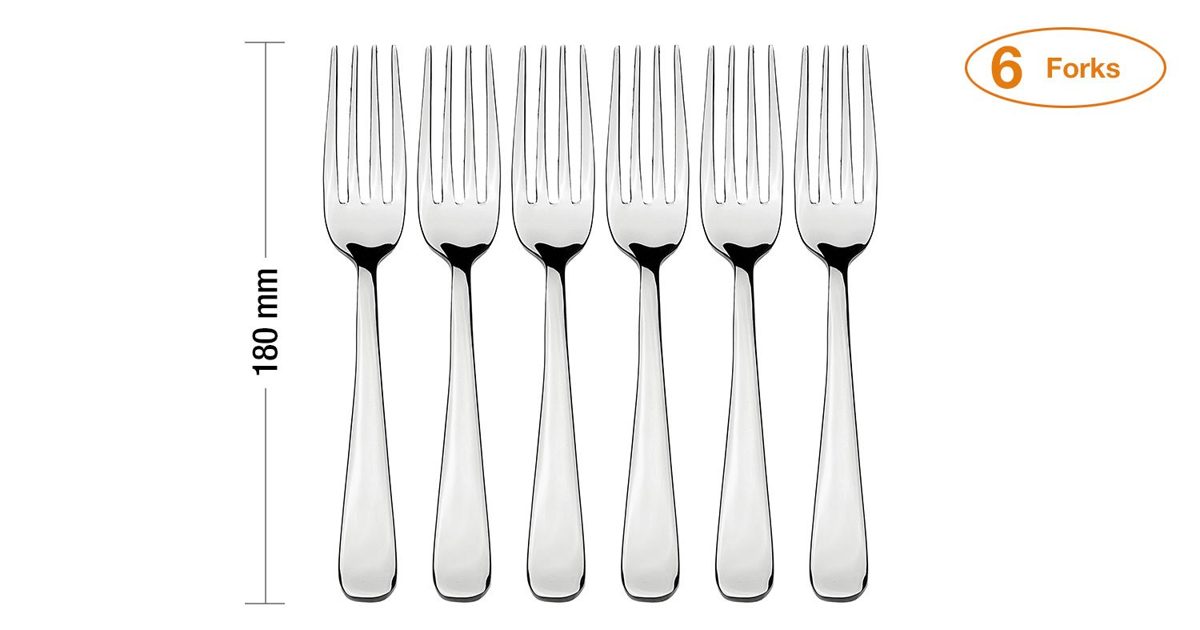 Amazon Brand - Solimo 24 Piece Stainless Steel Cutlery Set, Vintage (Contains: 6 Table Spoons, 6 Tea Spoons, 6 Forks, 6 Soup Spoons), Silver