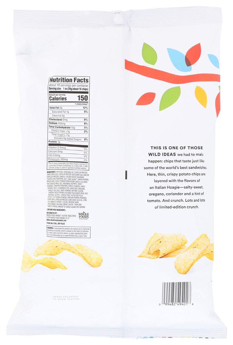 365 EVERYDAY VALUE Italian Hoagie Potato Chip, 10 OZ