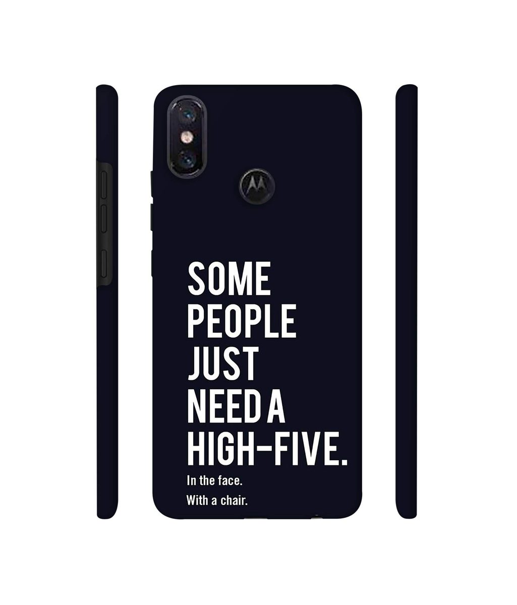 Amazon Brand - Solimo Designer High-Five 3D Printed Hard Back Case Mobile Cover for Motorola One Power