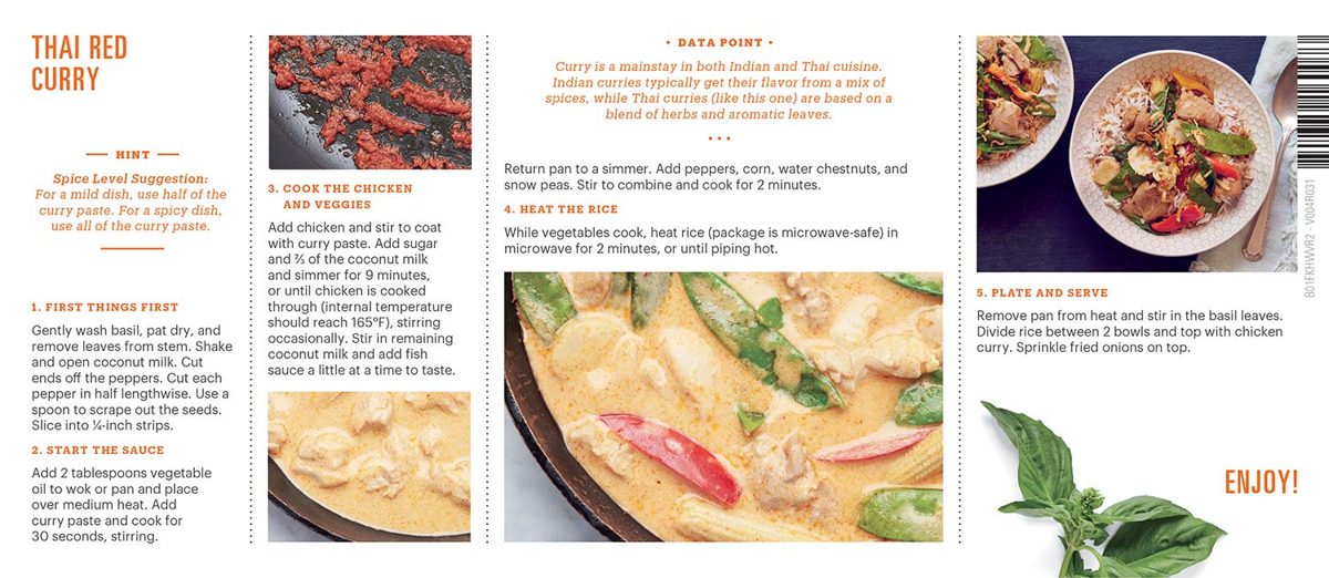 Amazon Meal Kits, Thai Red Curry with Chicken & Jasmine Rice, Serves 2