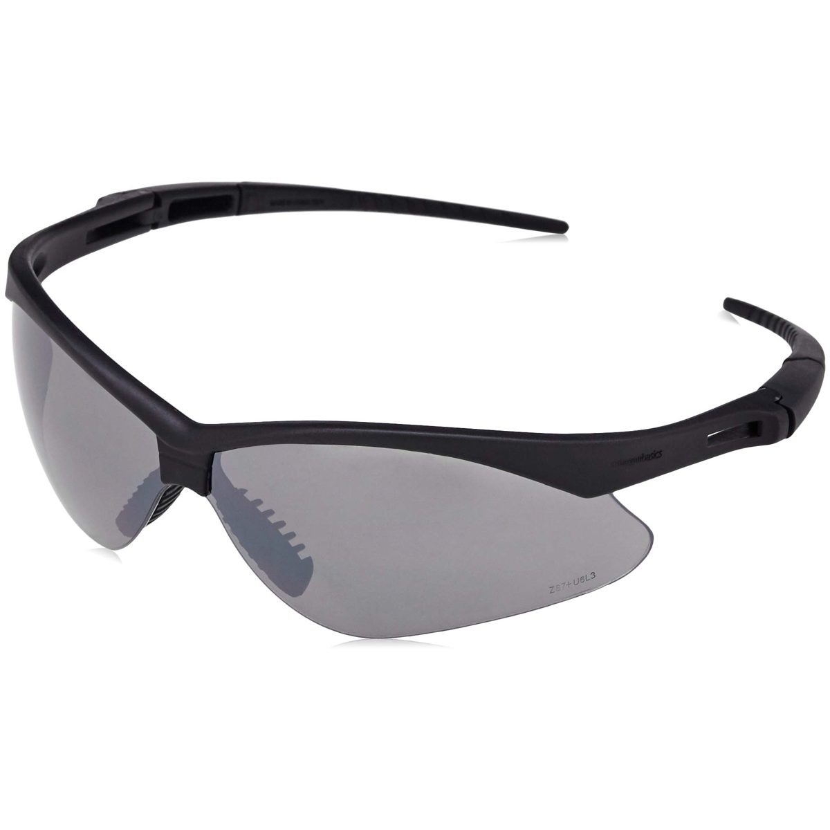 AmazonBasics Anti-Scratch Safety Glasses, UV-Resistant, Smoke Mirror Lens, 3-Count