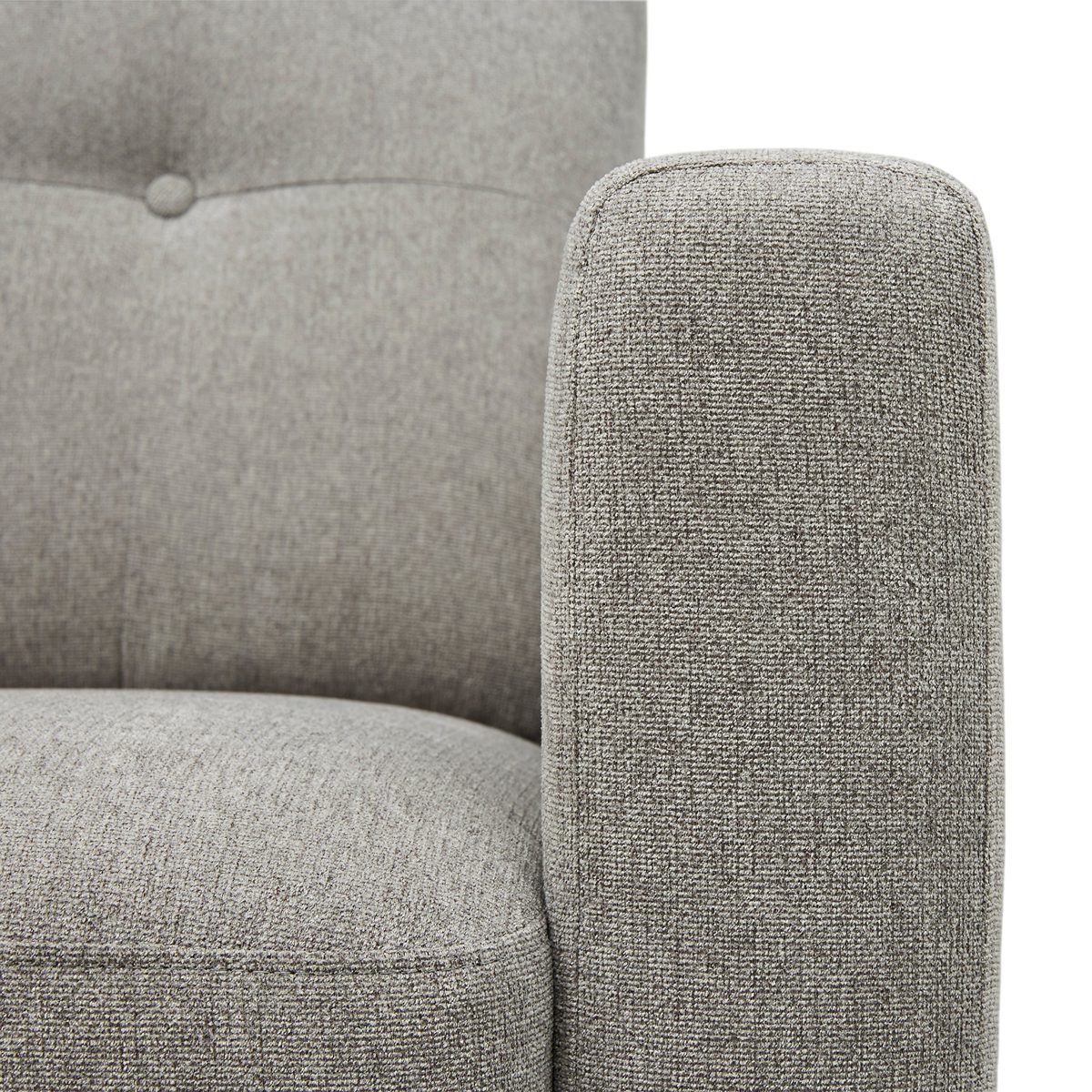 Amazon Brand – Rivet Sloane Mid-Century Modern Sofa with Tufted Back, 79.9"W, Pebble