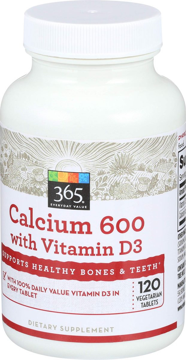 365 Everyday Value, Calcium 600 with Vitamin D3, 120 count