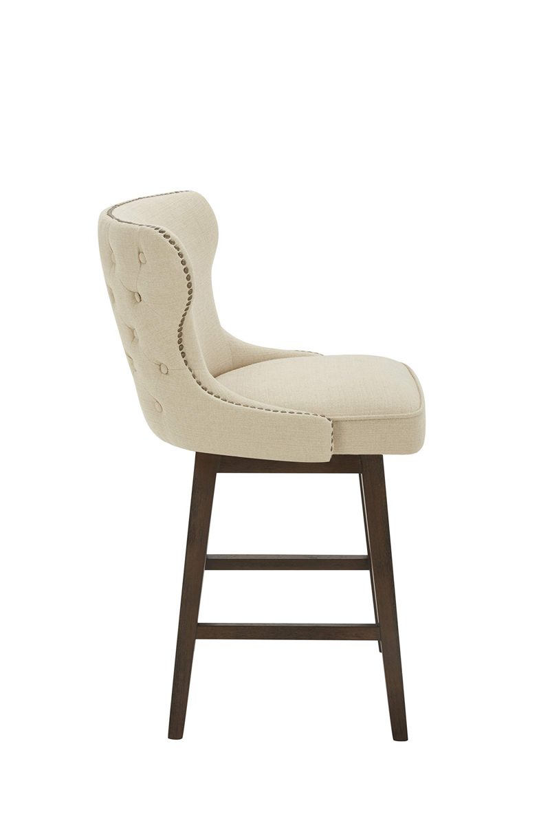 Amazon Brand – Stone & Beam Louise Memory Swivel Counter-Height Barstool, 38.2"H, Hemp