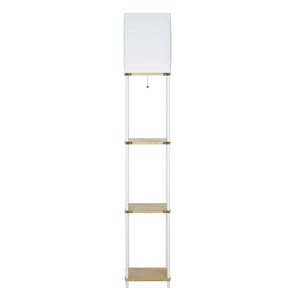 Amazon Brand – Ravenna Home Floor Lamp with Shelves, LED Light Bulb included, 62.75"H, White