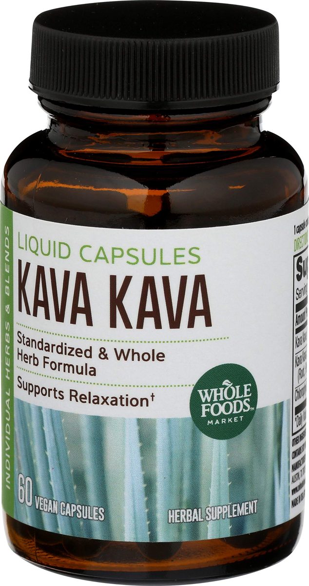 Whole Foods Market, Kava Kava Liquid Caps, 60 ct