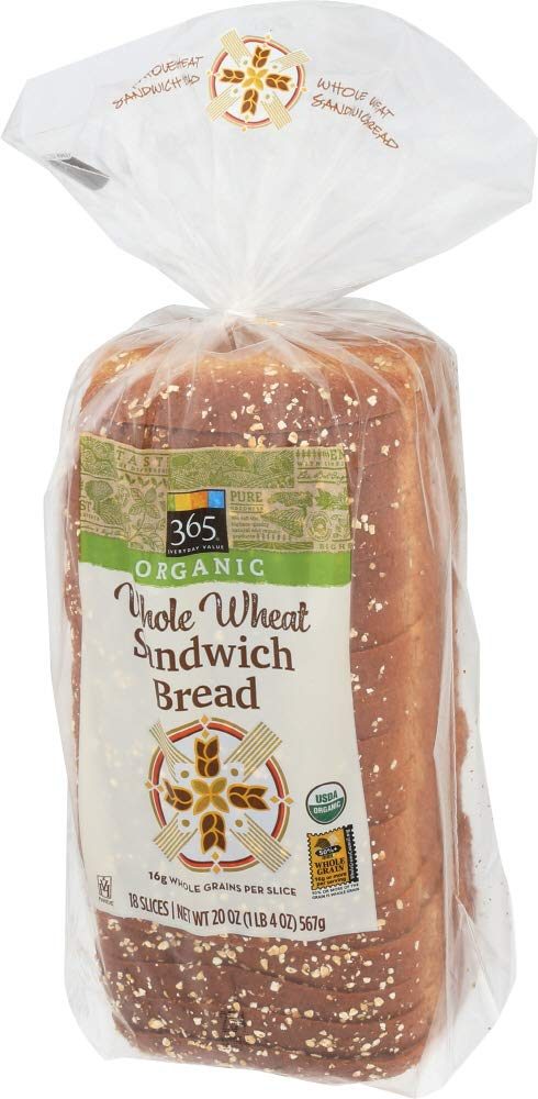365 Everyday Value, Organic Whole Wheat Sandwich Bread, 20 oz