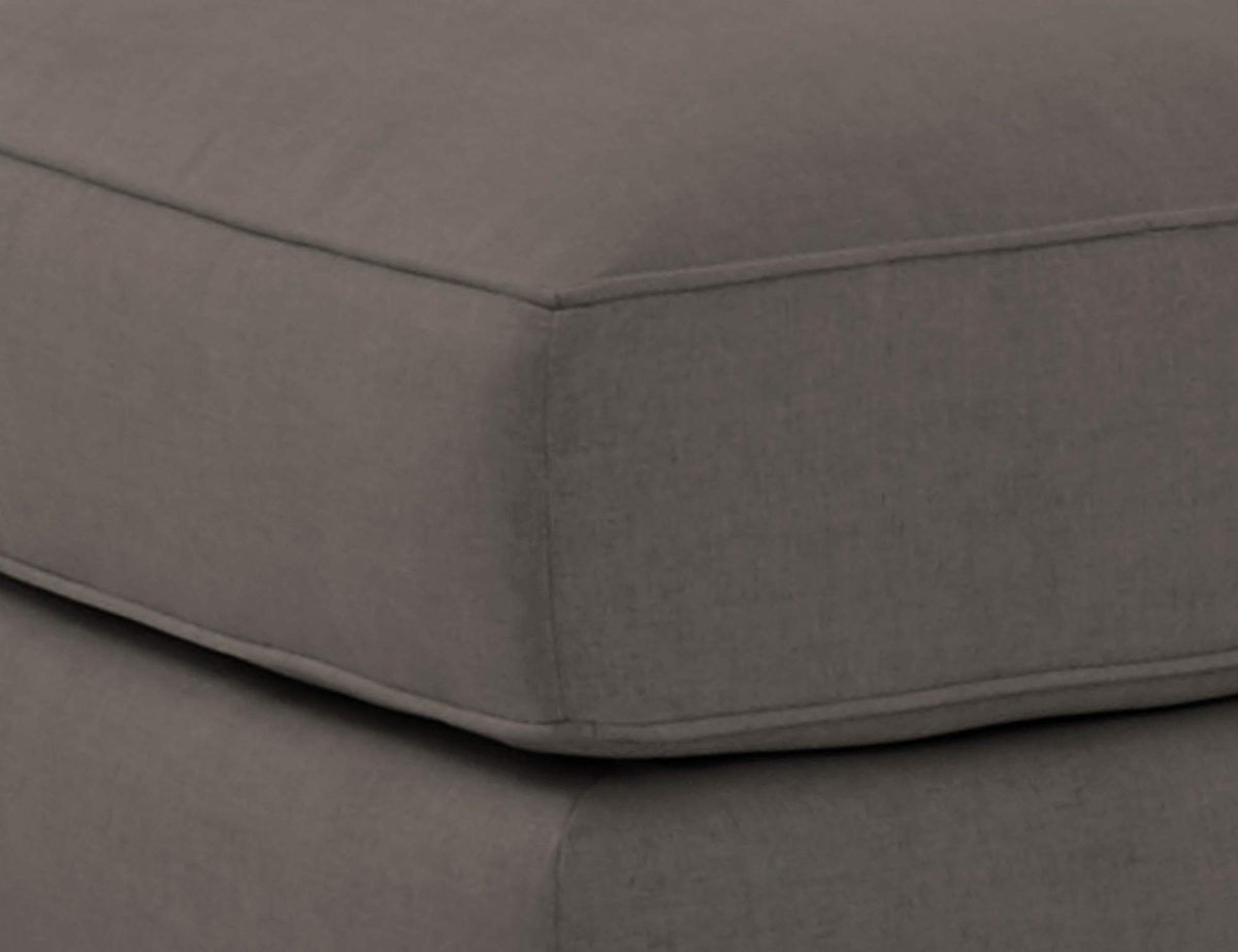 Amazon Brand – Stone & Beam Charles Classic Oversized Upholstered Ottoman, 31"W, Stone