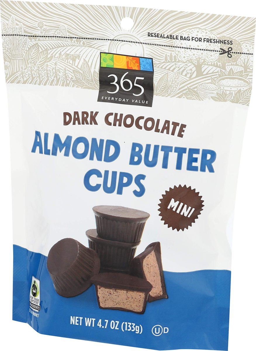 365 Everyday Value, Dark Chocolate Mini Almond Butter Cups, 4.7 oz