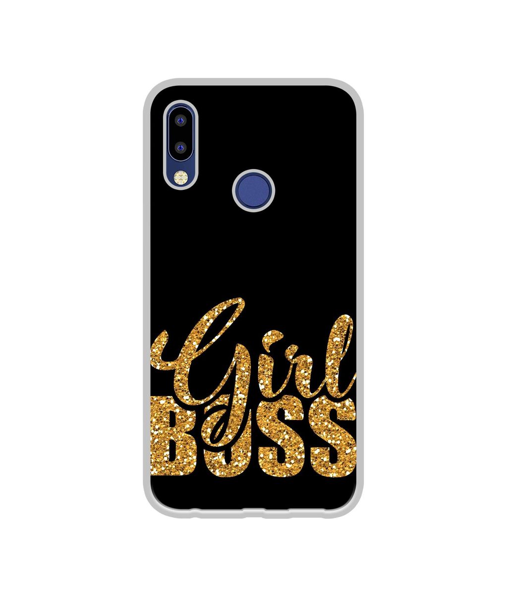 Amazon Brand - Solimo Designer Sparkle Girl Boss UV Printed Soft Back Case Mobile Cover for Tecno Camon i2