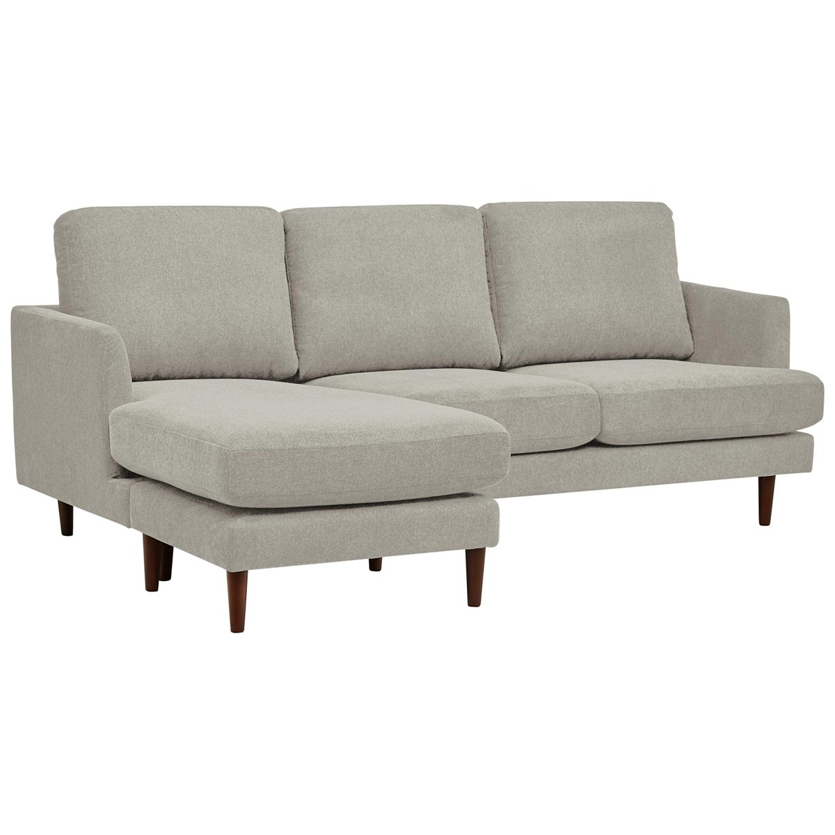 Amazon Brand – Rivet Goodwin Modern Sectional Sofa, 88.6"W, Light Grey