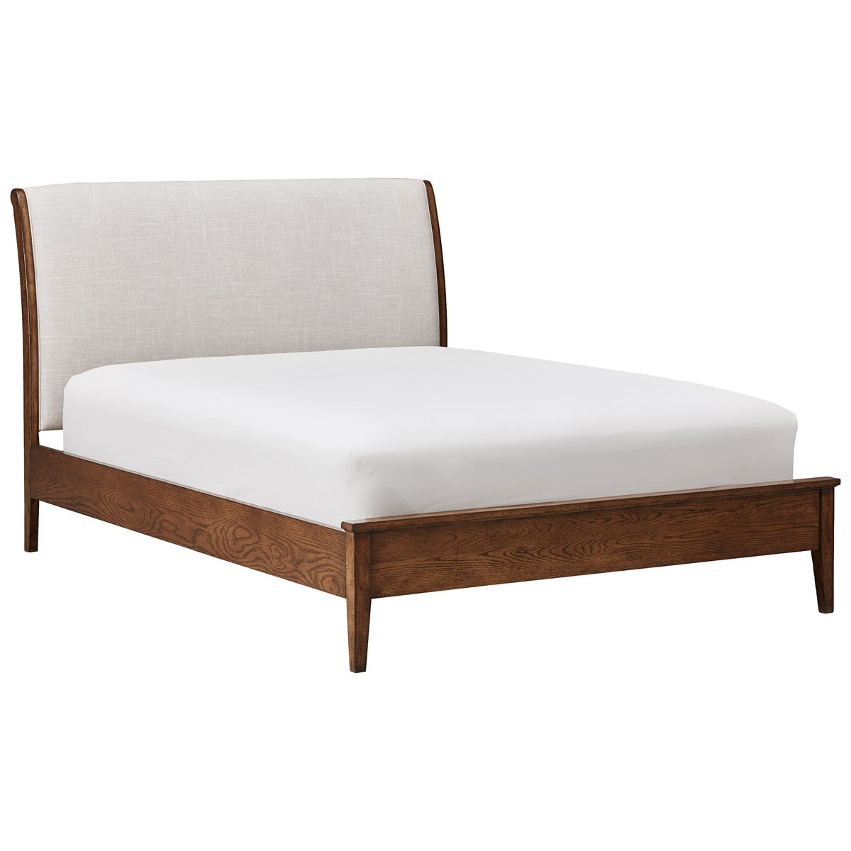 Amazon Brand – Stone & Beam Newport Arced Headboard Queen Bed, 63"W, Oak