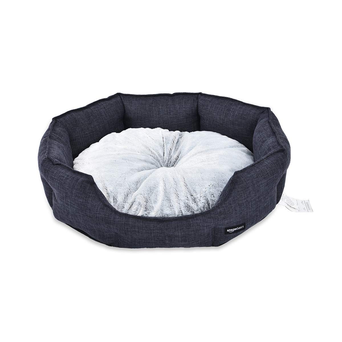 AmazonBasics Cuddler Round Pet Bed - Large, Grey