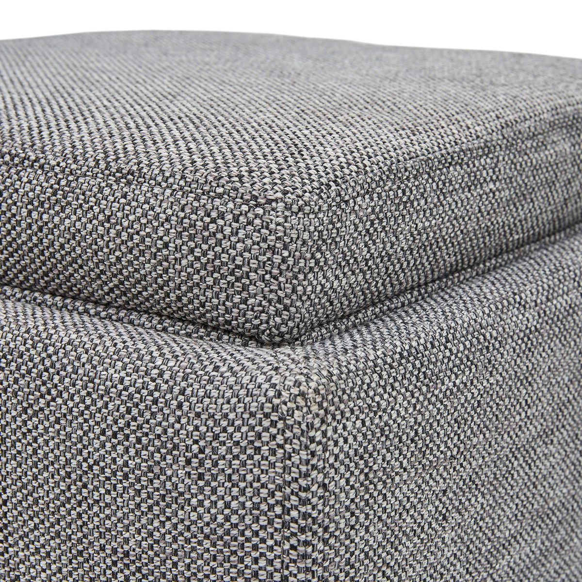 Rivet Ross Modern Tweed Lift-Top Storage Ottoman Pouf, 17.7"W, Grey Storm (Renewed)