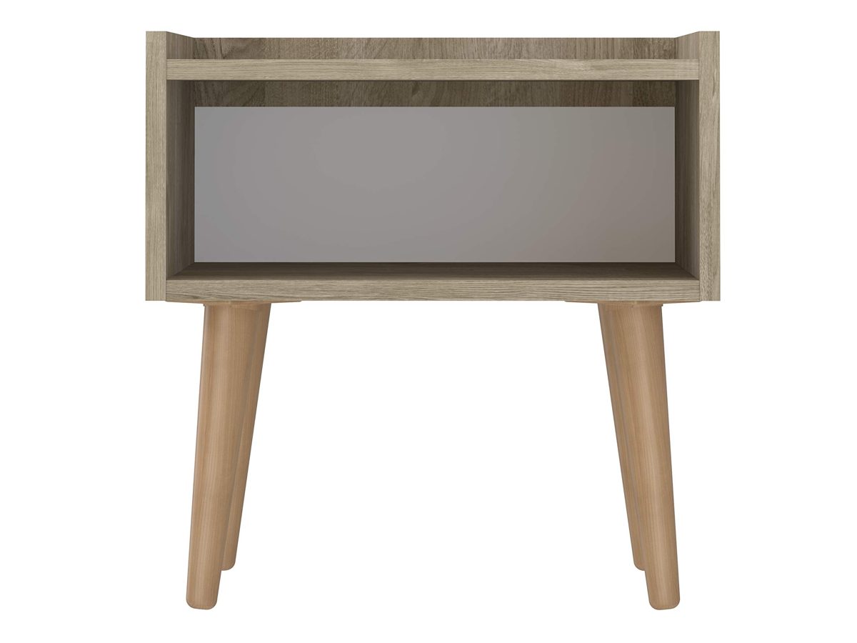 AmazonBasics Beside Table with Open Storage Compartment, 45 x 37 x 47 cm, Light Brown