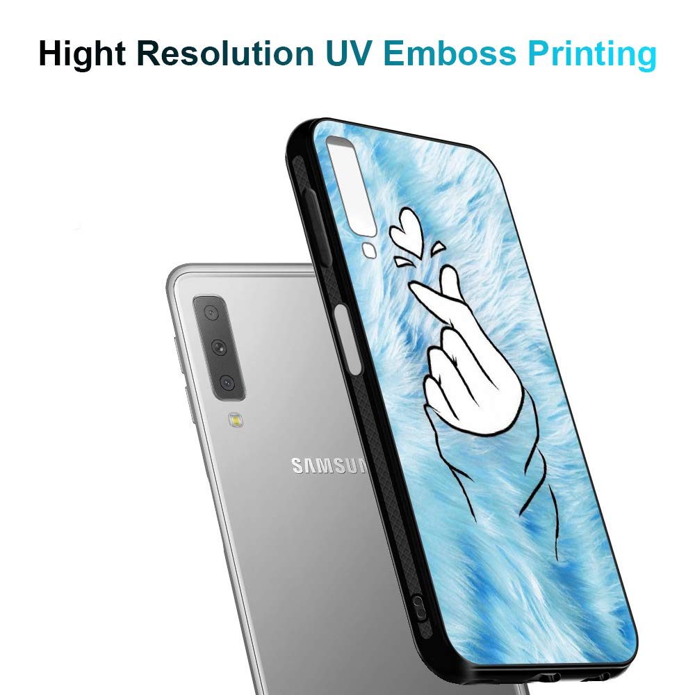 Amazon Brand - Solimo Designer Hearts Printed Hard Back Case Mobile Cover for Samsung Galaxy A7 (2018) (D1300)