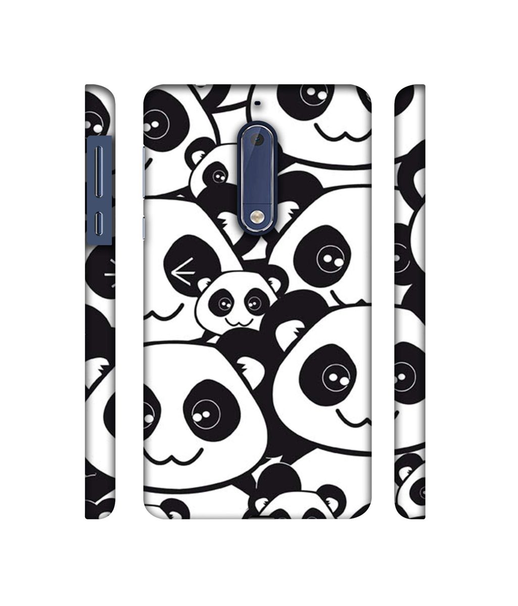 Amazon Brand - Solimo Designer Panda Texture 3D Printed Hard Back Case Mobile Cover for Nokia 5