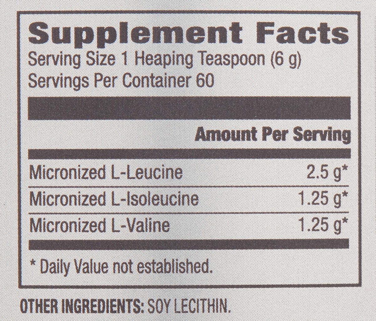 OWN PWR BCAA Powder, Unflavored, 60 servings, Micronized Branched Chain Amino Acids (2:1:1 Ratio)