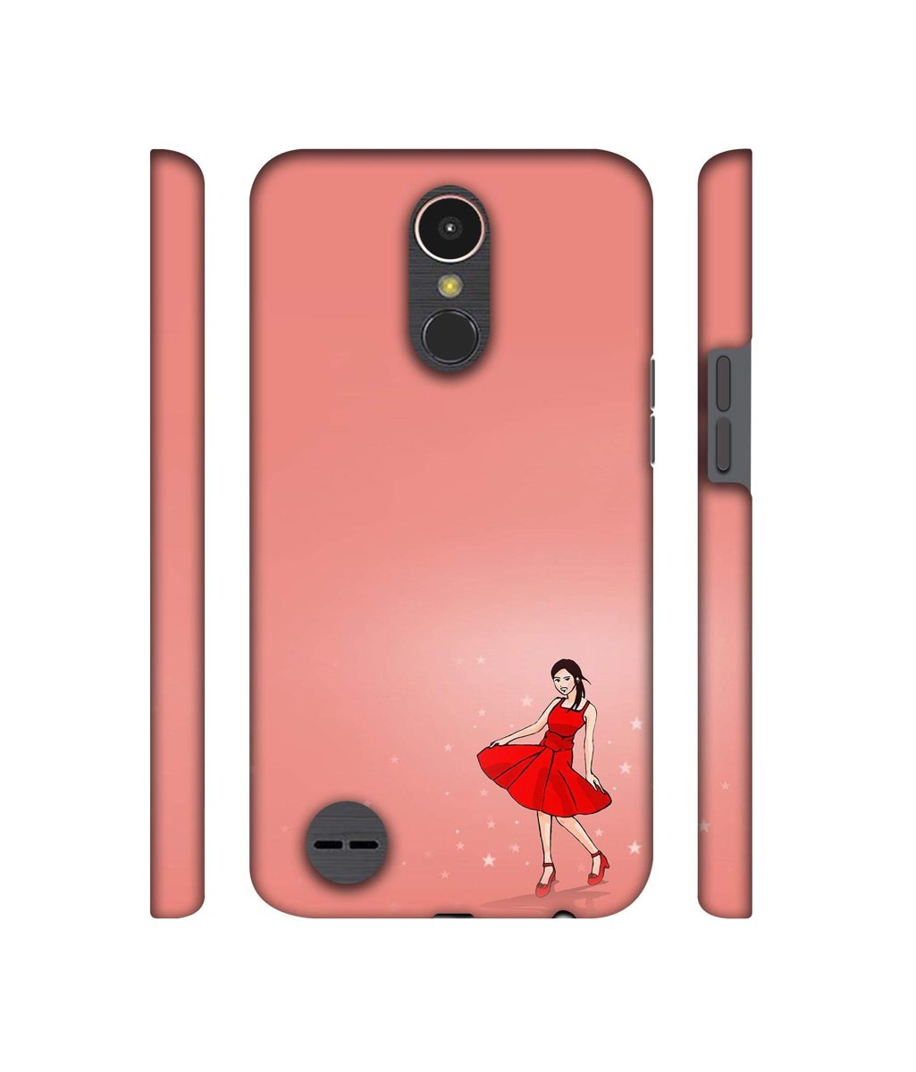 Amazon Brand - Solimo Designer Red Dress Lady 3D Printed Hard Back Case Mobile Cover for LG K10 (2017)