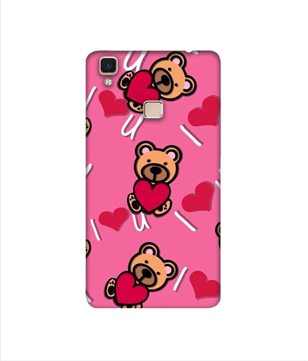 Amazon Brand - Solimo Designer Heart Holding Bear 3D Printed Hard Back Case Mobile Cover for Vivo V3 Max