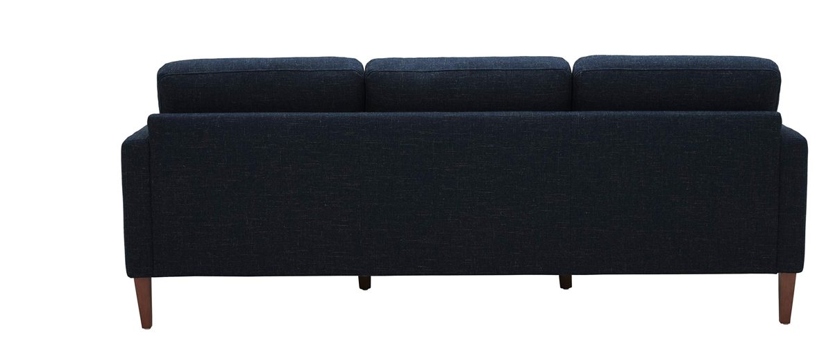 Amazon Brand – Rivet Aiden Mid-Century Sectional with Tapered Wood Legs, 86"W, Wathet Blue